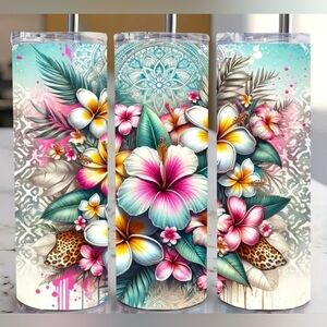 ‼️B2G1F 20oz Skinny Tumbler, Flower, New